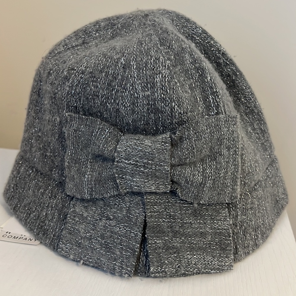 Grey sparkly cloche hat